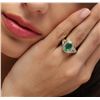 Image 2 : 14KT Yellow Gold 1.59ct Emerald and Diamond Ring