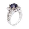 Image 7 : 14KT White Gold 3.08ct Sapphire and Diamond Ring