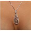 Image 2 : 14KT White Gold 1.72ctw Diamond Pendant With Chain