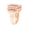Image 6 : 14KT Rose Gold 13.01ct GIA Cert Morganite and Diamond Ring