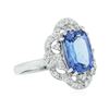 Image 4 : 14KT White Gold 3.20ct Tanzanite and Diamond Ring