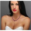 Image 1 : 14KT White Gold 56.00ctw Ruby and Diamond Necklace