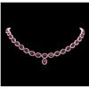 Image 3 : 14KT White Gold 56.00ctw Ruby and Diamond Necklace