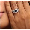 Image 2 : 14KT White Gold 1.45ct Tanzanite and Diamond Ring