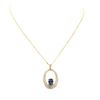 Image 3 : 14KT Yellow Gold 3.60ct Tanzanite and Diamond Pendant with Chain