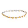 Image 3 : 14KT White Gold 7.54ctw Citrine and Diamond Bracelet