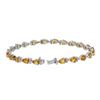 Image 7 : 14KT White Gold 7.54ctw Citrine and Diamond Bracelet