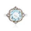 Image 1 : 14KT White Gold 3.30ct Blue Topaz and Diamond Ring