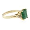 Image 4 : 14KT Yellow Gold 2.20ct Emerald and Diamond Ring