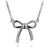 Image 1 : 14KT White Gold Bow Necklace