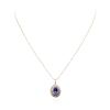 Image 3 : 14KT Two-Tone Gold 1.76ct Tanzanite and Diamond Pendant With Chain