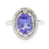 Image 3 : 14KT White Gold 3.06ct Tanzanite and Diamond Ring