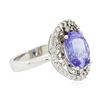 Image 4 : 14KT White Gold 3.06ct Tanzanite and Diamond Ring