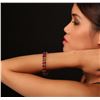 Image 2 : 14KT Yellow Gold 11.11ctw Ruby and Diamond Bracelet