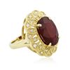 Image 4 : 14KT Yellow Gold 12.63ct Ruby and Diamond Ring