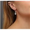 Image 2 : 14KT White Gold 0.90ctw Diamond Earrings