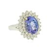 Image 4 : 14KT White Gold 4.48ct Tanzanite and Diamond Ring