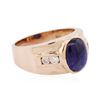 Image 2 : 14KT Rose Gold 4.69ct Sapphire and Diamond Ring