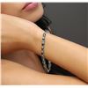 Image 1 : 14KT White Gold 14.08ctw Multi Color Sapphire and Diamond Bracelet
