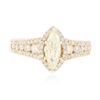 Image 1 : 14KT Yellow Gold 1.48ct GIA Certified Diamond Unity Ring