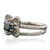 Image 2 : 18KT White Gold 1.49ctw Diamond Wedding Ring Set