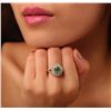Image 1 : 14KT Yellow Gold 1.75ct Emerald and Diamond Ring