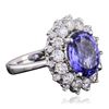 Image 2 : 14KT White Gold 4.33ct Tanzanite and Diamond Ring
