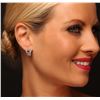 Image 2 : 14KT Yellow Gold 0.89ctw Tanzanite and Diamond Earrings