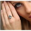 Image 2 : 14KT Yellow Gold 2.62ct Aquamarine and Diamond Ring
