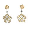 Image 3 : 14KT Yellow Gold 0.75ctw Diamond Dangle Earrings