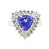 Image 1 : 14KT White Gold 2.97ct Tanzanite and Diamond Ring