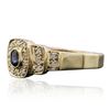 Image 2 : 14KT Yellow Gold 0.10ct Sapphire and Diamond Ring