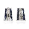 Image 1 : 14KT White Gold 2.52ctw Sapphire and Diamond Earrings