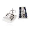 Image 2 : 14KT White Gold 2.52ctw Sapphire and Diamond Earrings
