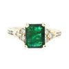 Image 1 : 14KT Yellow Gold 2.45ct Emerald and Diamond Ring