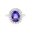 Image 3 : 14KT White Gold 3.35ct Tanzanite and Diamond Ring