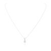 Image 3 : 14KT White Gold 1.38ctw Diamond Pendant With Chain