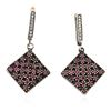 Image 1 : SILVER 3.3ctw Cubic Zirconia Earrings