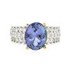 Image 1 : 14KT White Gold 4.96ct Tanzanite and Diamond Ring