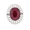 Image 3 : 14KT White Gold 15.55ct Ruby and Diamond Ring