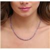 Image 2 : 14KT White Gold 15.00ctw Pink Sapphire and Diamond Necklace