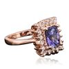 Image 2 : 14KT Rose Gold 1.56ct Tanzanite and Diamond Ring