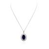 Image 1 : 18KT White Gold GIA Certified 22.25ct Tanzanite and Diamond Pendant With Chain