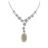 Image 3 : 18KT White Gold 29.11ct Opal and Diamond Necklace