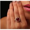 Image 2 : 14KT Yellow Gold 3.24ct Ruby and Diamond Ring