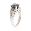 Image 3 : 14KT White Gold 3.28ct Black Diamond Ring