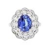 Image 3 : 14KT White Gold 3.15ct Tanzanite and Diamond Ring