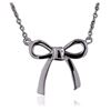 Image 1 : 14KT White Gold Bow Necklace