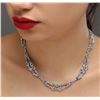 Image 2 : 18KT White Gold 38.75ctw Aquamarine and Diamond Necklace