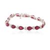 Image 3 : 14KT White Gold 18.15ctw Ruby and Diamond Bracelet